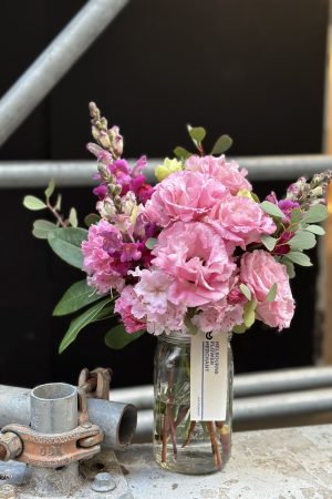 Flowers in a glass jar